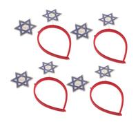 COLLBATH 4 pcs Hanukkah Headbands Star of Passover Party Accessories for Photo Booth Celebrations Comfortable Firm Hold Chic Design Fun Party Favors