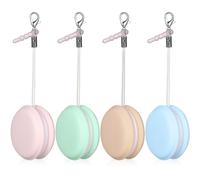 COLLBATH 4 Pcs Macaron Phone Screen Cleaners with Lanyard Decorative Pendants Portable Mobile Screen Wipes for Phones Tablets Cameras and Electronic Devices Dirt and Fingerprint Removal