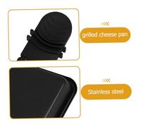 COLLBATH 4 Sets Non-stick Mini Raclette Grill Cheese Pans with Spatulas for Melting Barbecue Oven Tray High-temperature Resistant for Family Gatherings and Outdoor Picnics