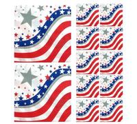 COLLBATH 40 Sheets Patriotic Paper Napkins Red Blue Striped Star Tissue for Birthday Party Decor and American Independence Day Celebration