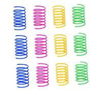 COLLBATH 40pcs Cat Spring Toys Colorful Plastic Spiral Spring Cat Comforting Toy Relief
