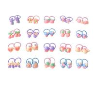 COLLBATH 40pcs Elastic Hair Scrunchies for Toddler Girls and Babies, Resin Material, Not Easy to Fall out Or Break, Gentle and Chic Style, for Special Occasions