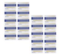 COLLBATH 40Pcs PVC Teeth Shade Guide Cards Oral Supply Tooth Color Contrast Charts for Professionals