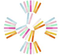 COLLBATH 40pcs Travel Toothbrush Cases Portable Toothbrush Covers for Business Trips and Everyday Use Breathable Storage Boxes Random Color