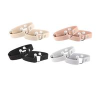 COLLBATH 4pairs High Heel Shoelace Women Elastic Shoes Laces Prevent Belt from Falling off High Heeled Shoe Tie Pearl Buckle