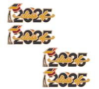COLLBATH 4pcs 2025 Graduation Cap Brooch Pins - Class Of 2025 Memorial Lapel Pin - Academic Jewelry For Graduation Party Favors Students Ceremony Decoration
