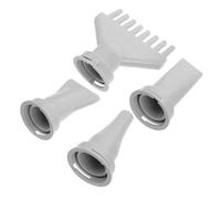 COLLBATH 4pcs Abs Pet Hair Dryer Nozzle Attachment with Large Flat Small Flat Round and Comb Nozzles for Dog Grooming Fit for Salon and Home Use Lightweight Plastic Concentrators for Gentle