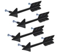 COLLBATH 4pcs Arrow Shaped Cabinet Handles Set, Black Matte Finish Wardrobe Drawer Pulls for Kitchen Cupboards, Furniture Door Handles Compatible with Closet Storage Units