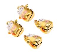 COLLBATH 4pcs Bell Mini Bells Delicate Bell Cat Bell Cat Adornment Bell Cat Decor DIY Bell Luck Cat Luck Cat Bell Cat Bell Decorative Bell Cat Alloy