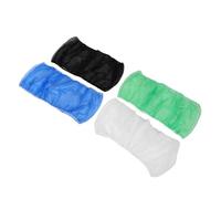 COLLBATH 4pcs Bird Cage Protective Cover Mesh Netting for Small Parrots Budgies Cockatiels Breathable Seed Catcher Guard Skirt Compatible with Various Cage Black White Blue Green