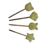 COLLBATH 4pcs Catnip Licking Stick Pack Cat Snack Lollipop Natural Catnip for Kitten Cat Claw Shape Bear Head Shape Constipation Relief for Pet Supplies