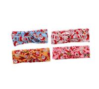 COLLBATH 4pcs Christmas Headband Knotted Design Elastic for Comfort for Festive Sports Events
