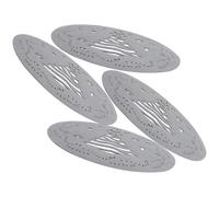 COLLBATH 4pcs Christmas Tree Coasters Deep Grey Round Placemats Set, Heat Resistant Table Mats for Xmas Party Dining, Decorative Xmas Tabletop Accessories for Holiday Home Decor