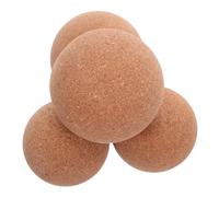 COLLBATH 4pcs Cork Massage Balls for Deep Tissue Therapy Natural Non-Toxic Yoga Massage Rollers for Fascia Stimulation Muscle Trigger Point Relief Suitable for Hands Feet and Core