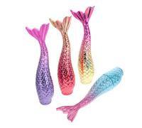 COLLBATH 4pcs Creative Mermaid Shape Lipstick Tubes DIY Refillable Lip Balm Containers Lightweight Lip Gloss Holders for Cosmetic Craft Storage