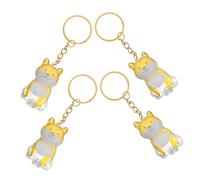 COLLBATH 4pcs Dog Hair Collector Keychain Charms Transparent Memorial Storage Box for Pet Hair Keepsake Lightweight Pendant for Celebrating Your Pet Life