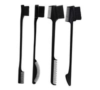 COLLBATH 4Pcs Double-ended Eyebrow Brushes and Hairline Combs for Women Soft Bristle Makeup Tools for Eyebrow Shaping and Hair Grooming Practical Eye Lash and Hair Comb Accessories