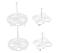 COLLBATH 4pcs Egg Steamer Rack: Plastic Trivet For Pressure Cooker Cooks 4 Grid Chicken Eggs Stackable Steaming Holders For Accessories Round And Square