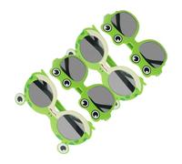 COLLBATH 4pcs Frog Sunglasses Quirky Eyeglasses for Tropical Parties Birthdays Halloween Fun Dress Props for Adults Lightweight Durable Design