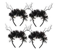 COLLBATH 4pcs Gothic Halloween Branch Headbands Lightweight Spooky Hairband Decoration for Day Dead Cosplay Parties and Festival Celebrations