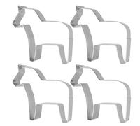 COLLBATH 4Pcs Horse Shape Cookie Mould Set Baking Tools Home Biscuit Moulds with Unicorn and Carousel Designs for Baking and Fruit