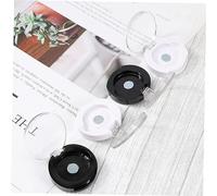 COLLBATH 4Pcs Magnetic Single Color Eyeshadow Subpackaging Containers Empty Makeup Boxes for Eyeshadow Blush Powder Storage Compact Organizer in White and Black