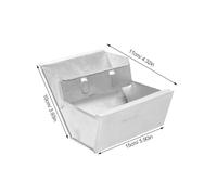 COLLBATH 4pcs Metal Rabbit Feeder Boxes Capacity Gravity Feeding Troughs for Small Animals Including Rabbits Chicks Cats Guinea Pigs Durable Iron Construction Waste Reducing Outdoor Indoor