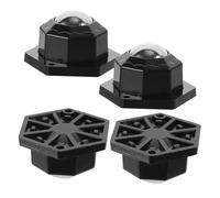 COLLBATH 4pcs Mini Adhesive Swivel Caster Wheels Rotatable Furniture Movers No-drill Heavy Duty Load-bearing Small Appliance Wheels Silent Rolling for Garbage Cans and Boxes