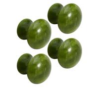 COLLBATH 4pcs Mushroom Shaped Gua Sha Facial Massage Stones Green Jade Scraping Tool for Face Neck Body Spa Relaxation and Skin Care at Home Or Travel
