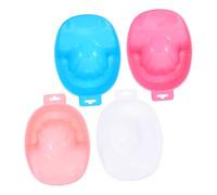 COLLBATH 4Pcs Nail Soaking Bowls Manicure Soak Off Bowls for Nail Treatment False Removal Cuticle Care in Pastel Colors Pink Blue White