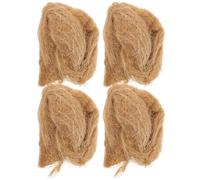 COLLBATH 4Pcs Natural Jute Fire Starter Flame Starters for Camping Survival Outdoor Fire Tools Carbonizing Firelighters for