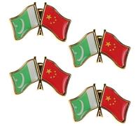 COLLBATH 4pcs Pakistan China Friendship Lapel Pins Patriotic Badge Brooch for Clothing Hats Accessories Versatile Souvenir Celebrating Cultural Unity
