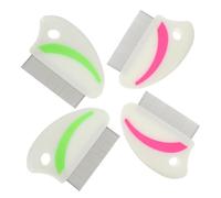 COLLBATH 4pcs Pet Removal Comb Cat Dog Brush Flea Comb Stainless Steel Pet Grooming Tool Random Style