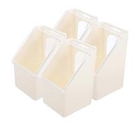 COLLBATH 4pcs Pigeon Feeders Multi Functional Hanging Box with Lid Durable Pigeon Feed Bucket and Water Dish Large Capacity for Food and Water Needs Easy to Install