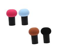COLLBATH 4pcs Portable Mushroom Head Powder Puff for Face Makeup Cosmetic Applicator for Loose and Mineral Powder Washable Soft Facial Beauty Tool for Natural Finish