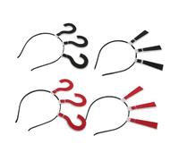 COLLBATH 4pcs Question Mark Hair Band Unique Punctuation Headband for Halloween Parties Non Slip Design Creative Hair Accessories for Women Attention Grabbing Style