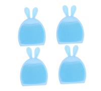COLLBATH 4Pcs Rabbit Ear Silicone Face Cleansing Brushes Deep Clean Exfoliator for Sensitive Skin Home Facial Scrubber Lightweight Portable for Personal Care and gift for for for for for for