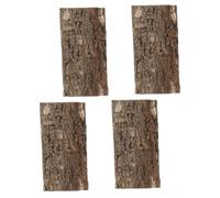 COLLBATH 4pcs Reptile Tank Cork Bark Decor Terrarium Background Natural Hideout Habitat Reptile Basking