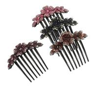 COLLBATH 4pcs Rhinestone Hair Combs Sparkly Glitter Bridal Hair Clips Elegant Flower Side Combs for Weddings Proms and Special Occasions Accessories for Brides and Ladies