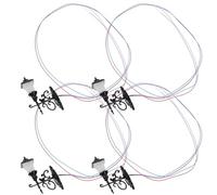 COLLBATH 4pcs Scale Black Warm Yellow Luminous Micro Landscape Wall Lamps for Building Model Scene House Decoration