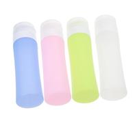 COLLBATH 4pcs Silicone Bottle Dispenser Empty Emulsion Bottle Portable Shampoo Liquid Dispenser for Travel for Lotion and Shampoo