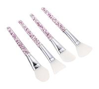 COLLBATH 4pcs Silicone Face Mask Applicator with Fan Spatula Tongue Knife-shaped Heads for Precise Skin Care Lightweight Mud Mask Brushes for Eyes Nose Facial Areas Travel-friendly and Easy