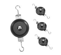 COLLBATH 4pcs Single Pulley Equipment with Hook for School Physics Experiments Sturdy Iron and Plastic Mechanics Lifting Pulley for Rope and Wire Teaching
