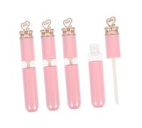 COLLBATH 4pcs Small Empty Lip Gloss Bottles with Caps Refillable Lip Balm Containers Portable DIY Color Tubes for Travel and Personal Use
