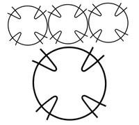 COLLBATH 4pcs Small Iron Wok Support Rings Non-slip Stove Rack for Gas and Electric Stoves Heat-resistant Pan Holder for Saucepan Steaming Boiling Compact Kitchen Cookware Accessory