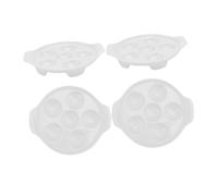 COLLBATH 4pcs Snail Plate Ceramic Escargot Dish Porcelain Eggs Display Tray Baking Plate for Family Gatherings Dinner Parties