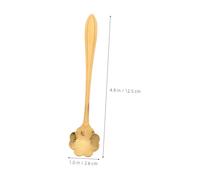 COLLBATH 4pcs Stainless Steel Coffee Spoon Dessert Spoons for Stirring Coffee Latte and Mugs Portable Compact Kitchen Utensil for Mixing Drinks Stylish Scoop for Sugar Jam and Milkshake