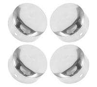 COLLBATH 4pcs Stair Handrail End Caps Round PVC Hand Rail Fittings Quick Maintenance Enhances Safety Family Stair Steps Cover