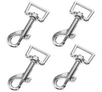 COLLBATH 4pcs Swivel Snap Hooks Metal Dog Leash Buckle Strong Spring-loaded Pet Chain Connector Clips for Walking Hiking Outdoor Adventures