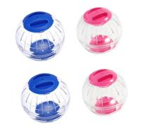 COLLBATH 4PCS Transparent Hamster Running Balls with Anti-escape Design Silent Exercise Wheels for Cage and Outdoor Use Small Pet for Hedgehogs Dwarf Hamsters and Rodents